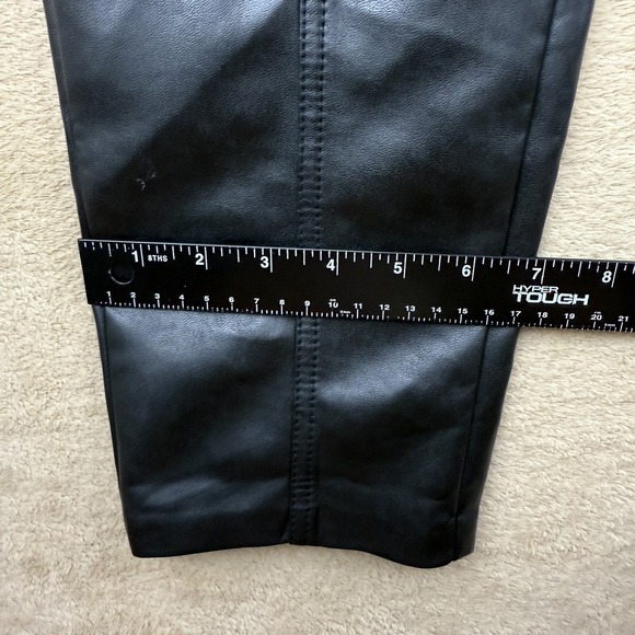 Aritzia Wilfred Vegan Faux Leather Pants Sz 8 Black High-waisted Straight Rebel - Picture 9 of 12